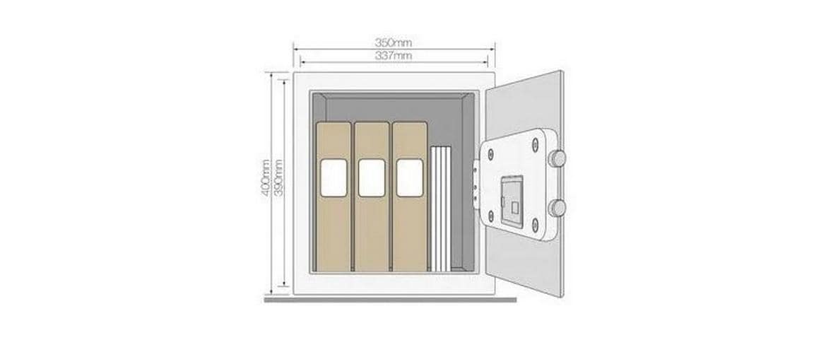 Yale Tresor – mit Zahlenschloss, dunkelgrau, 350 × 340 × 400 mm