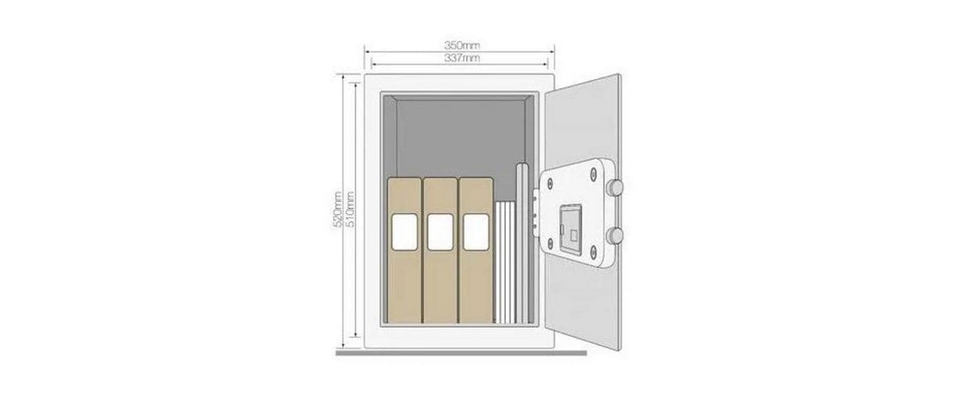 Yale Tresor – mit Zahlenschloss, Stahl, dunkelgrau, 350 × 360 × 520 mm