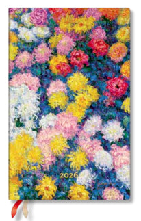 Paperblanks DD0622-1 Agenda – 1 Woche/2 Seiten, gebunden, 13,5 × 21,0 cm, 2026, Chrysanthemen