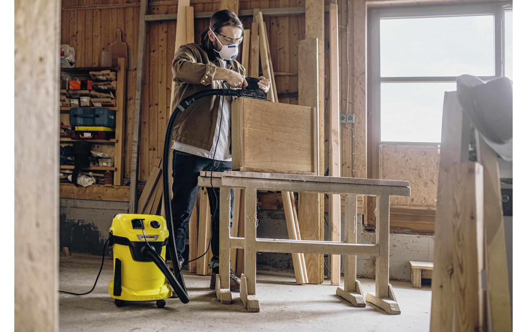Kärcher Nass-/Trockensauger WD 3 P V-17/6/20 – 2-in-1, 1000 W, 17 l, Netzbetrieb