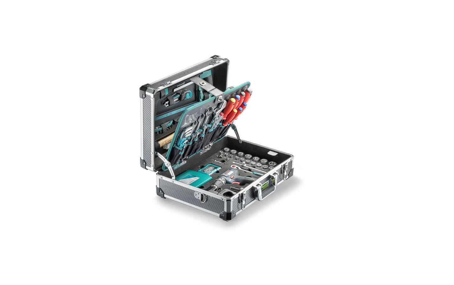 Technocraft PRO GSR 147 Werkzeugkoffer – bestückt, 147-teilig, schwarz