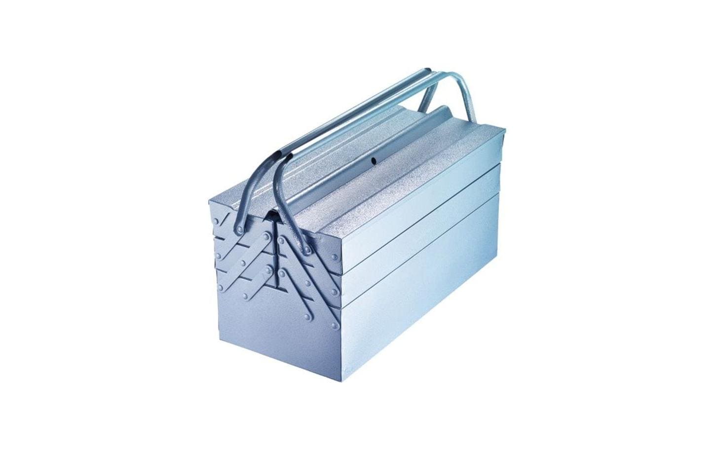 Technocraft Werkzeugbox – leer, 5 Fächer, blau