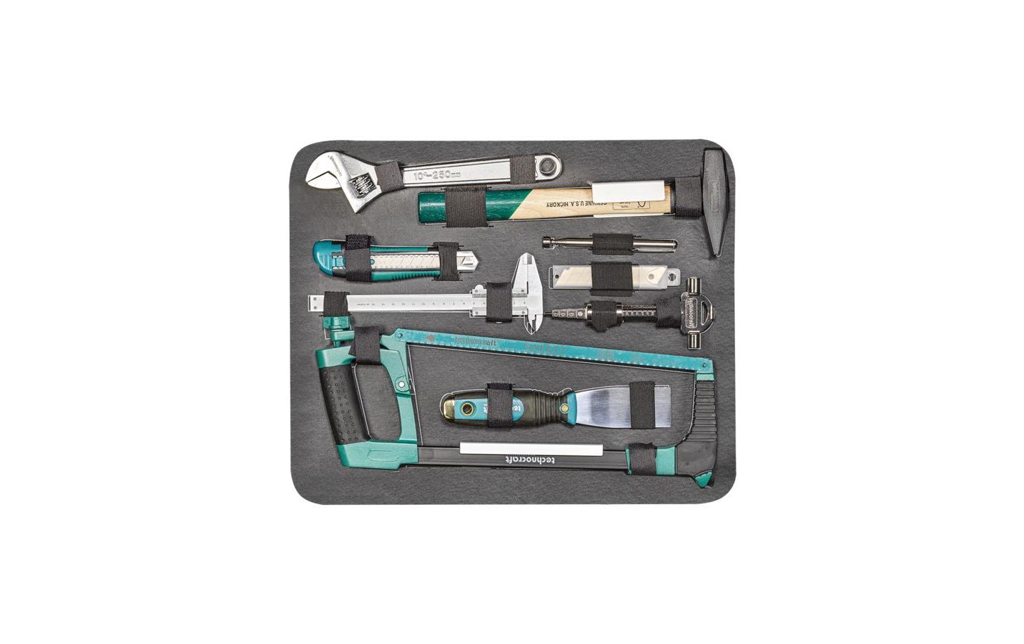 Technocraft Pro Trolley IP65 Werkzeugkoffer – bestückt, 213-teilig, mit 2 Rollen, schwarz