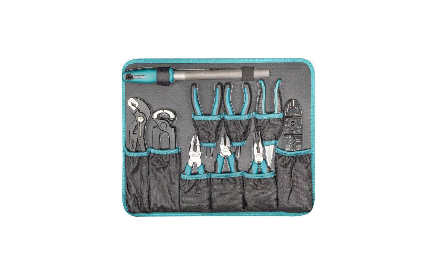 Technocraft Pro Trolley IP65 Werkzeugkoffer – bestückt, 213-teilig, mit 2 Rollen, schwarz