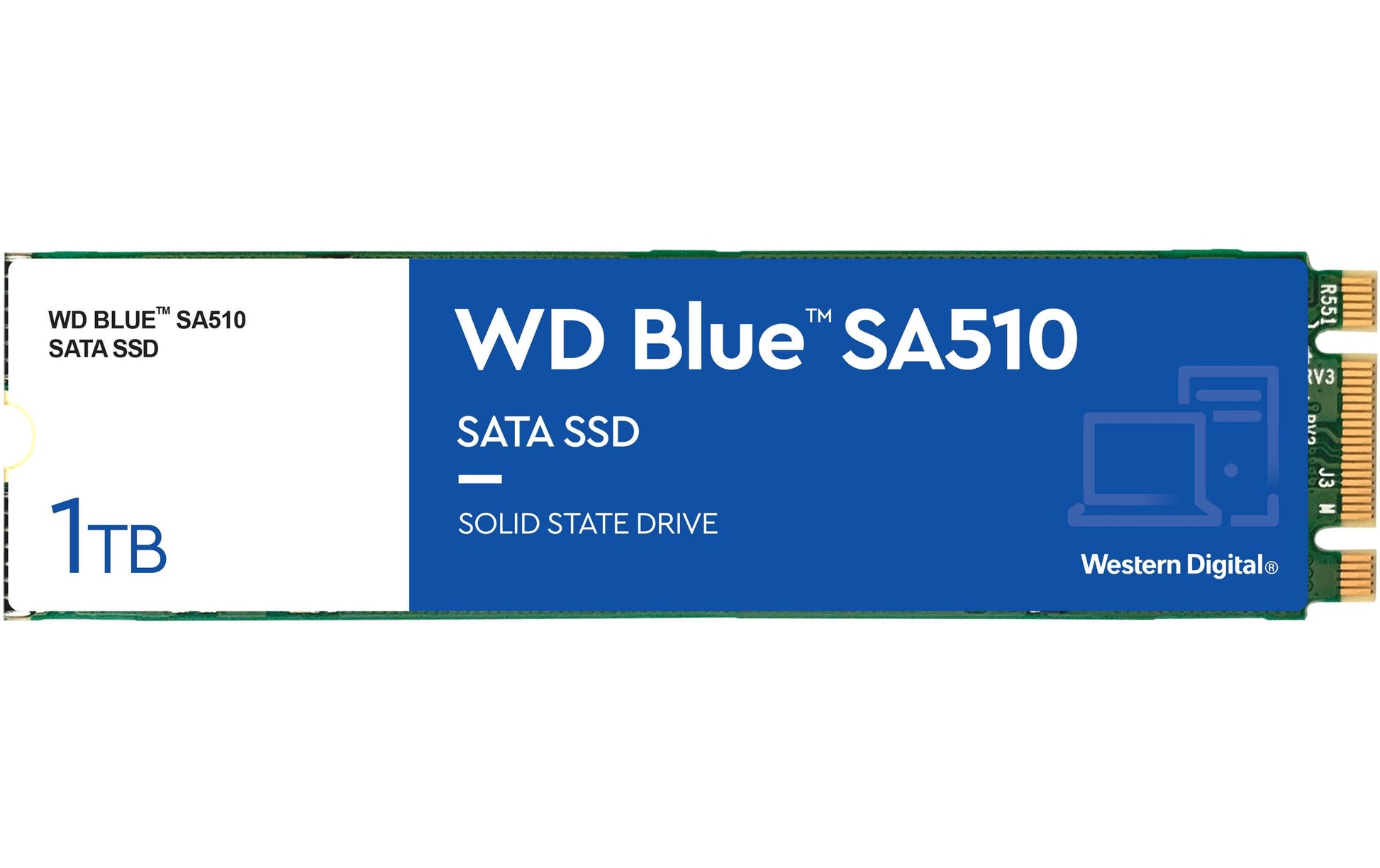 Western Digital Blue SA510 1 TB – M.2 2280, SATA 6 Gbit/s, 560/520 MB/s