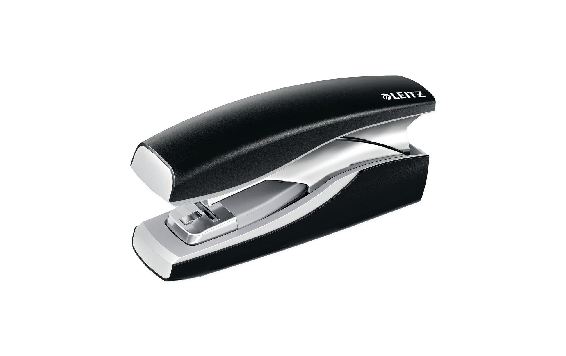 Leitz NeXXt – Hefter, 30 Blatt, Flat-Clinch, geschlossene Heftung, Oberlade-Mechanik, schwarz
