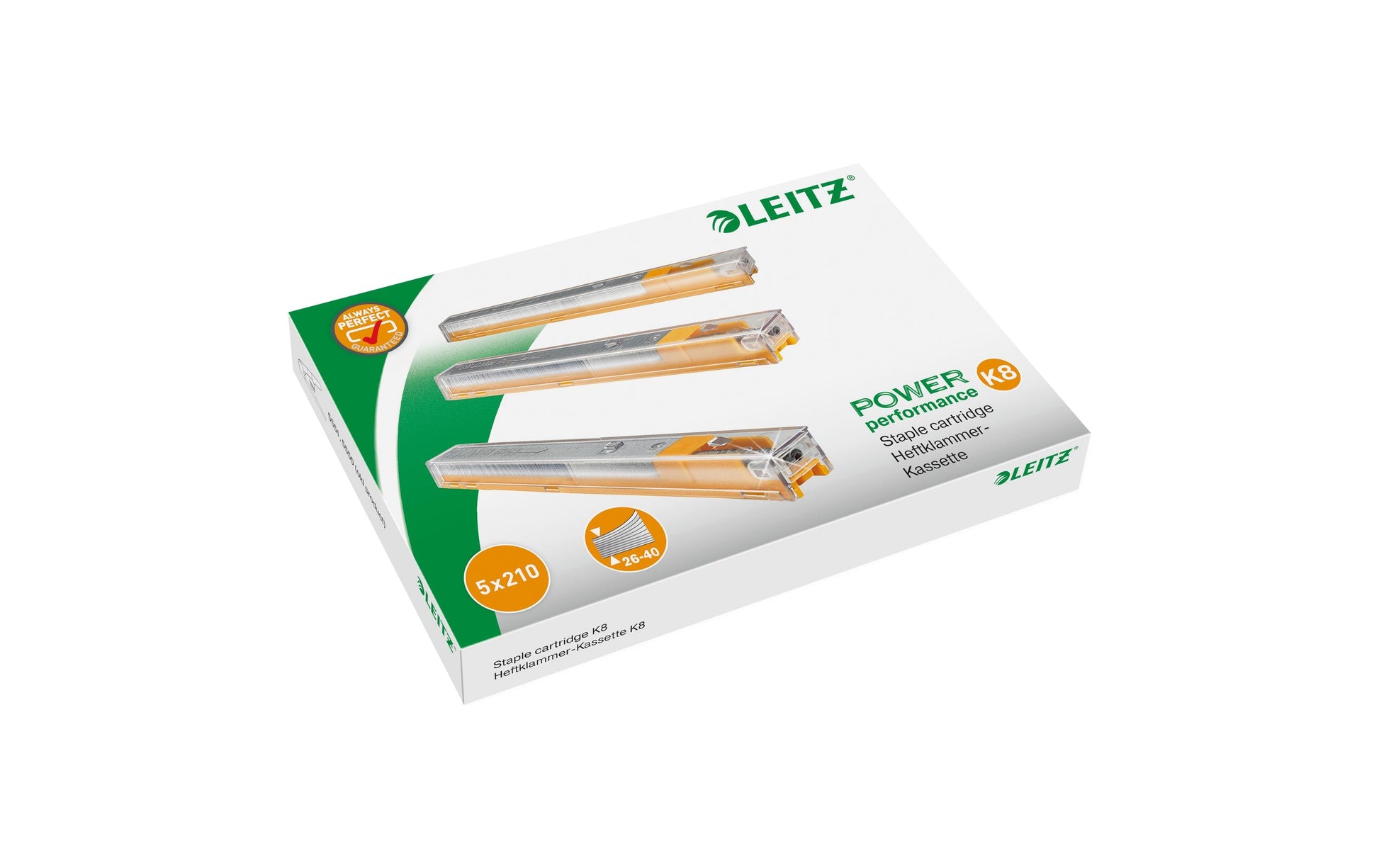 Leitz Heftklammernkassette – für Leitz 5551, 5550 – 8 mm, 40 Blatt – silber, Metall – 1050 Stk.