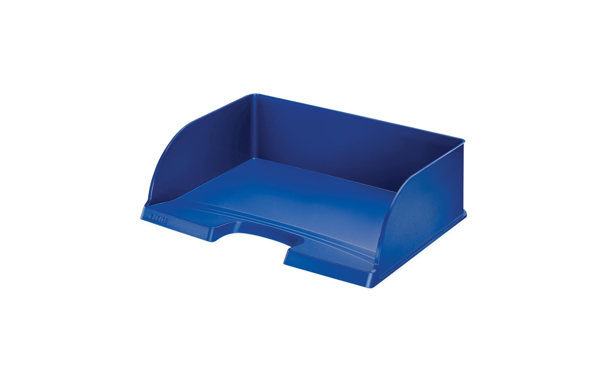 Leitz Stapelbarer Briefkorb mit Griffausschnitt, Beschriftungsfeld, matt, blau, B 363 × H 103 × T 273 mm