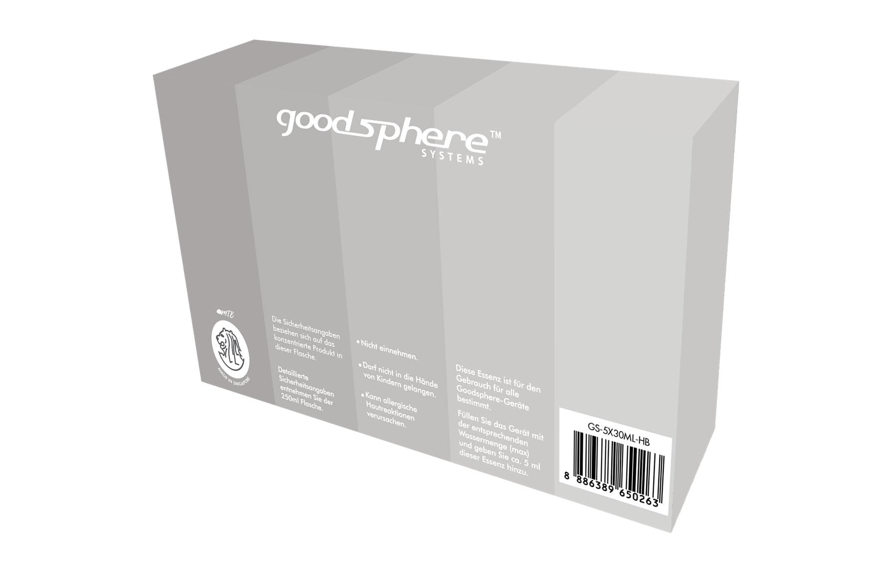 Goodsphere Beginners Harmony – Duftöl-Set, 5 × 30 ml, für Goodsphere Aroma-Diffusor und Revitalizer