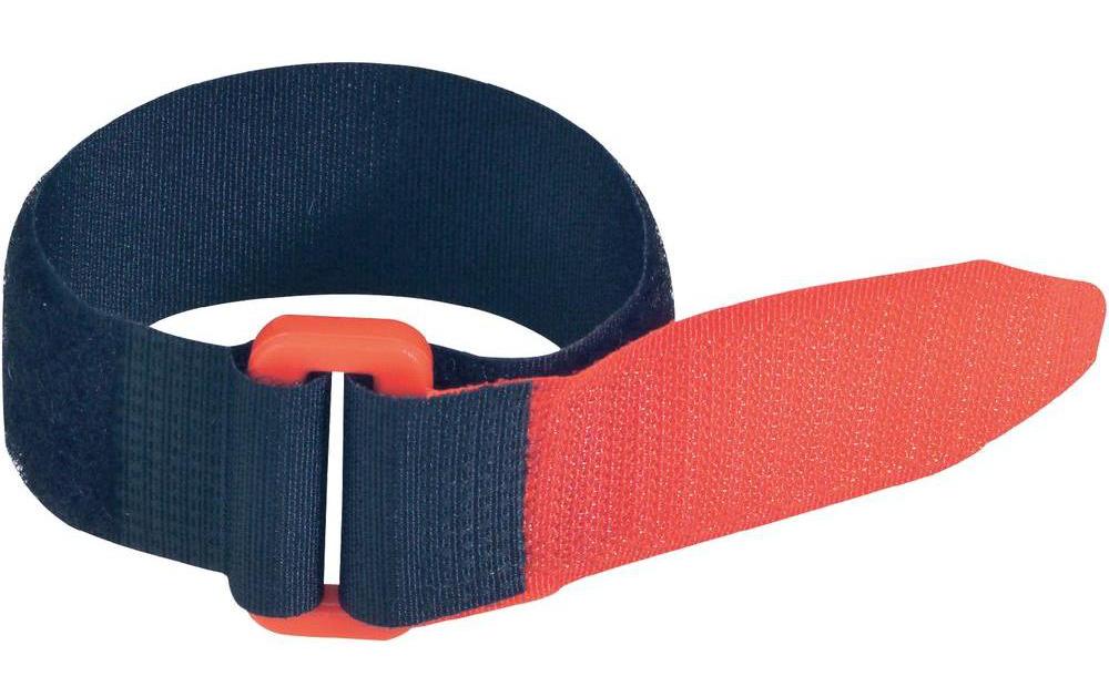 FASTECH Schlaufenband 350 × 16 mm, mit Schnalle, Rot, 5 Stk.