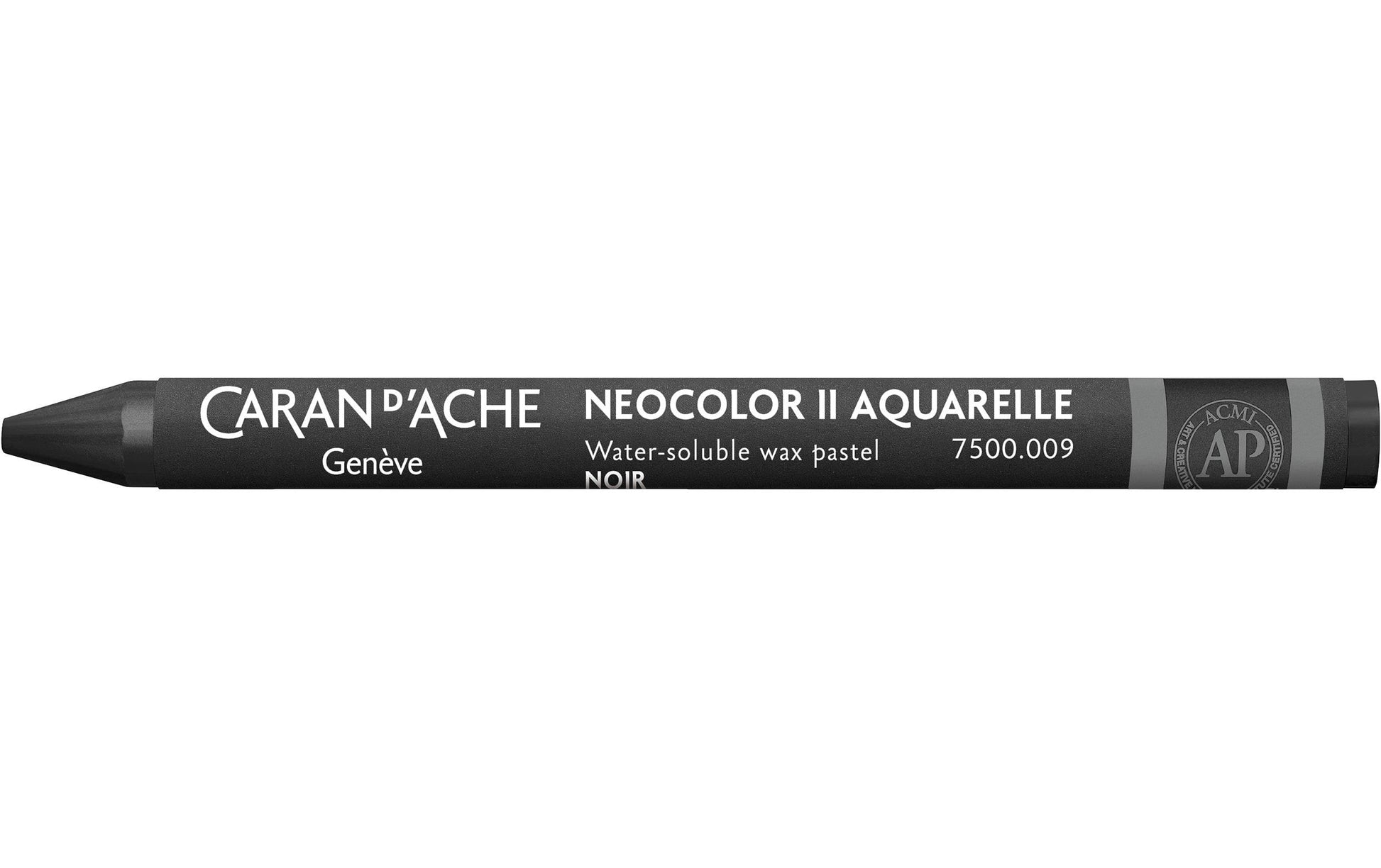 Caran d-Ache Caran d'Ache Neocolor II Aquarellfarbstift – Schwarz, Mine Ø 8,6 mm