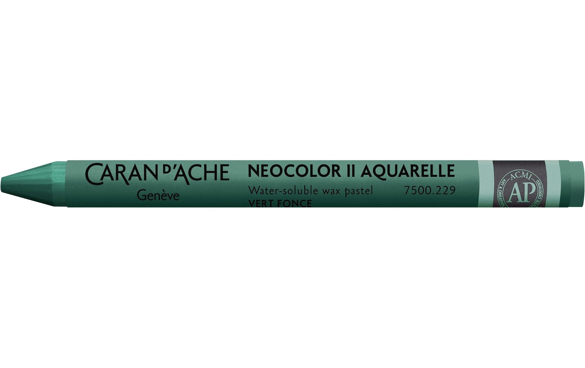 Caran d-Ache Caran d'Ache Neocolor II Aquarellfarbstift – Dunkelgrün, Mine Ø 8,6 mm