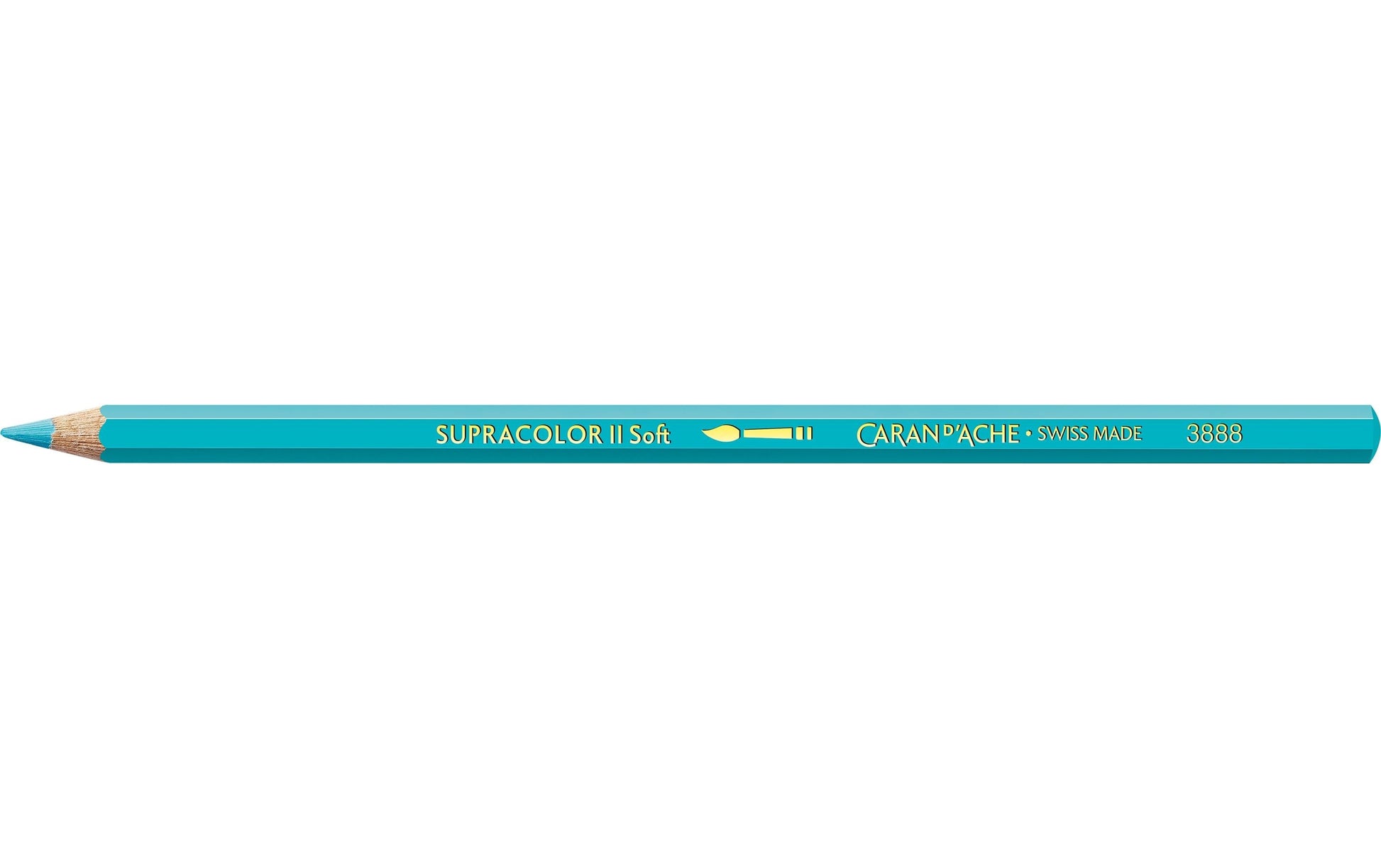 Caran d-Ache Caran d'Ache Aquarellfarbstift Supracolor Soft – türkisblau, im Metalletui, Ø 3,8 mm, FSC