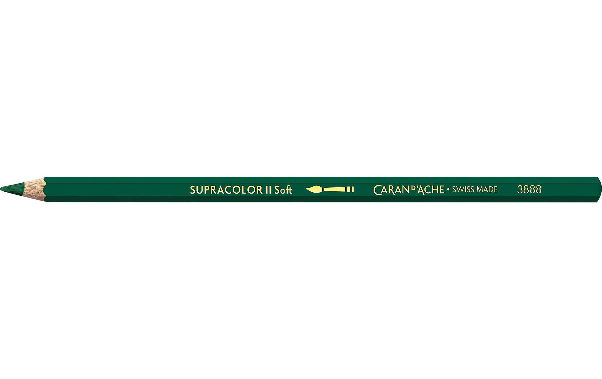 Caran d-Ache Caran d'Ache Aquarellfarbstift Supracolor Soft – Dunkelgrün, im Metalletui, Ø 3,8 mm, FSC