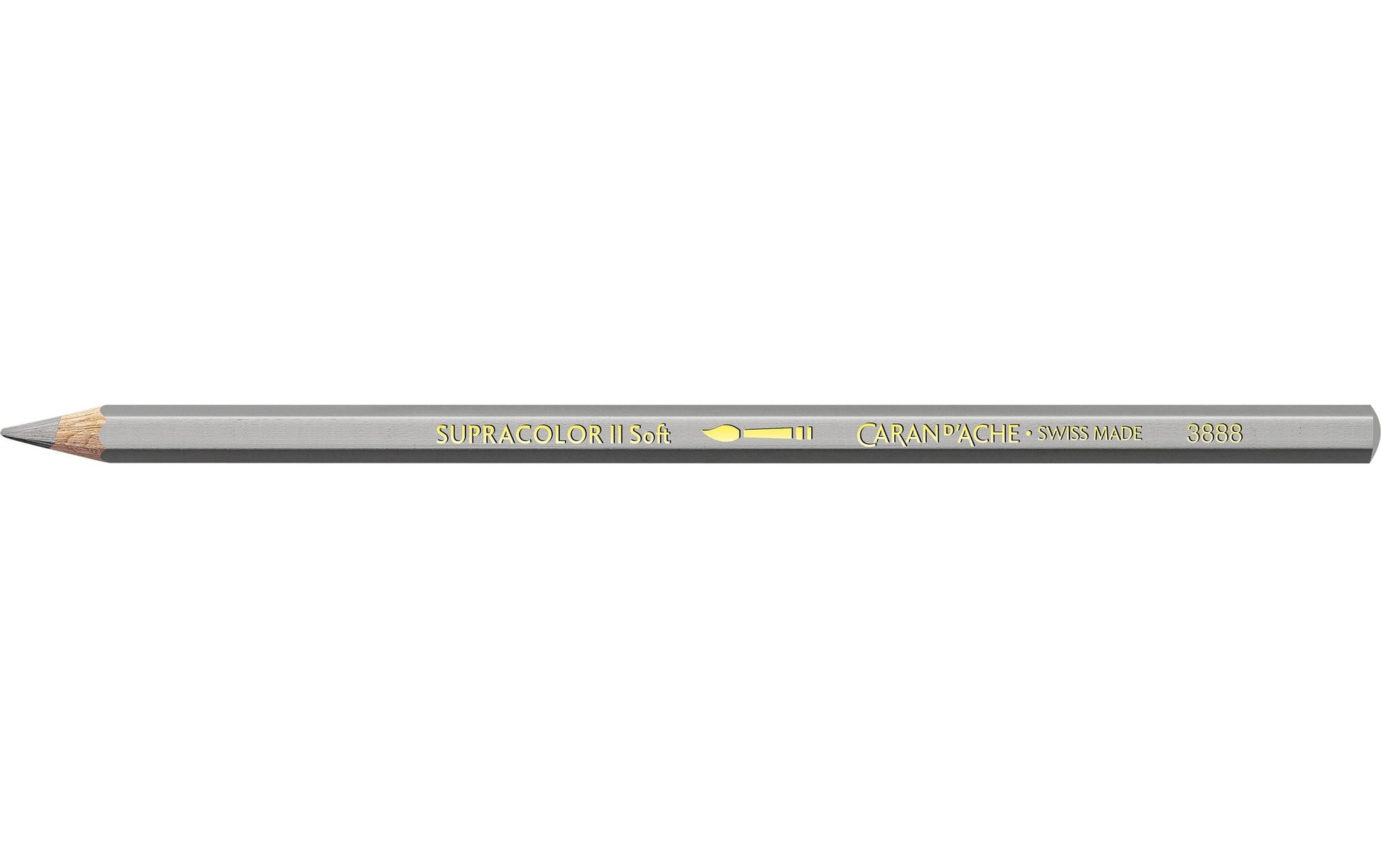 Caran d-Ache Caran d'Ache Aquarellfarbstift Supracolor Soft – silber, im Metalletui, Ø 3,8 mm, FSC