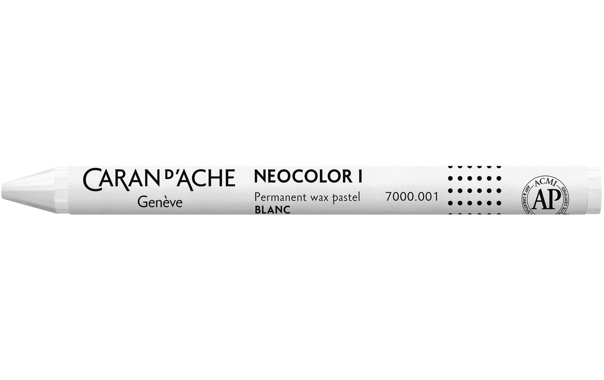 Caran d-Ache Caran d'Ache Neocolor I Wachsmalkreide – weiss, Ø 9 × 100 mm, 1er-Pack, wasserfest, lichtbeständig