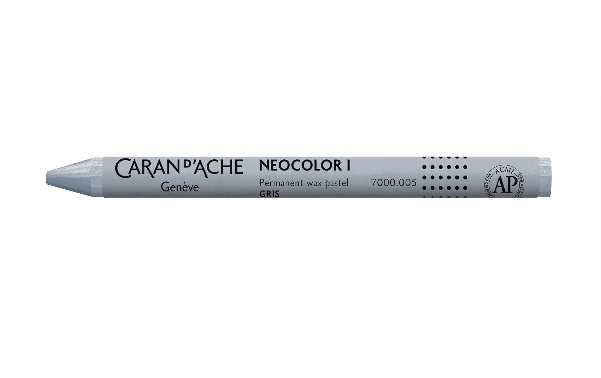 Caran d-Ache Neocolor Wachsmalkreide – Grau, Ø 9 × 100 mm, 1er-Pack, wasserfest, lichtbeständig