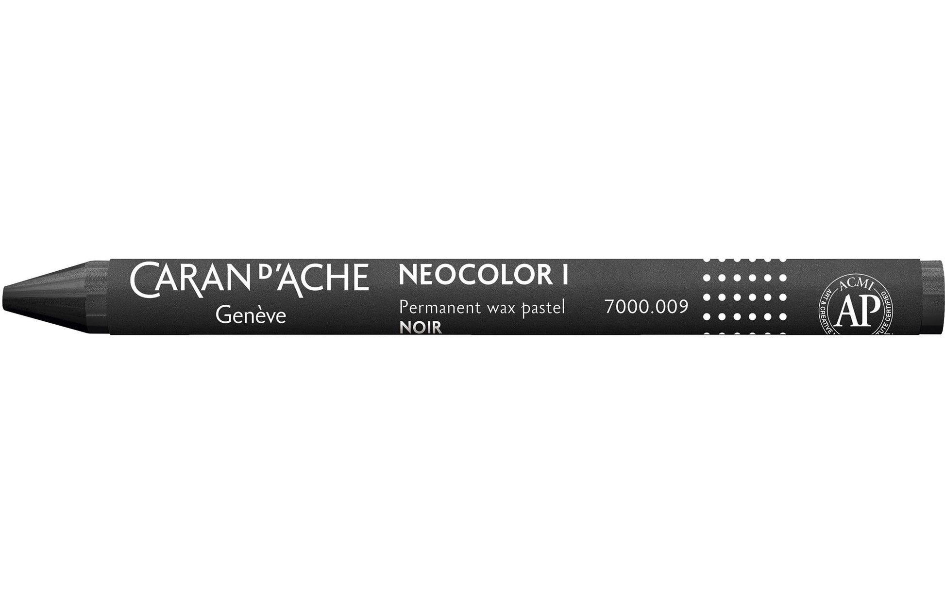 Caran d-Ache Caran d'Ache Neocolor Wachsmalkreide – Schwarz, Ø 9 × 100 mm, wasserfest, lichtbeständig
