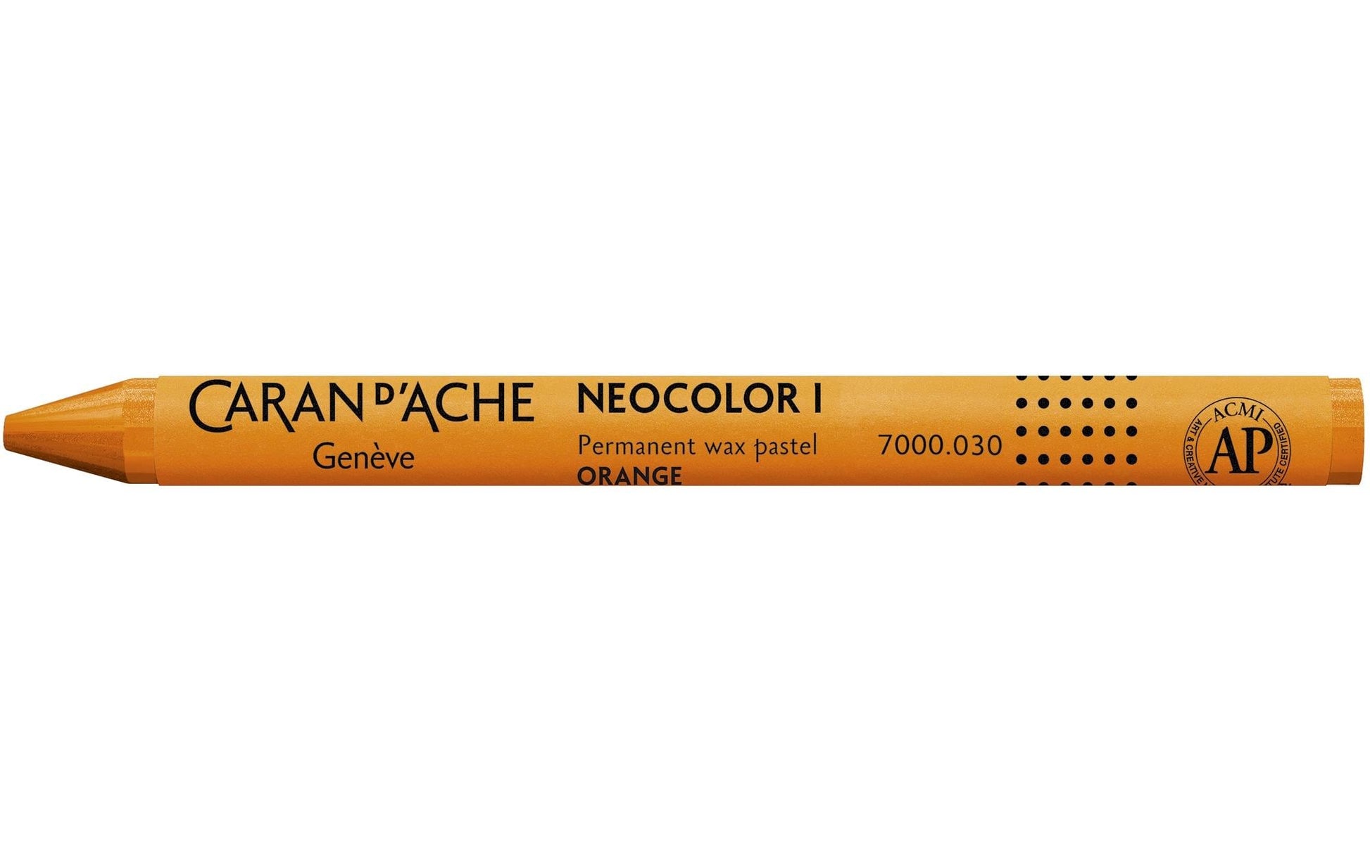 Caran d-Ache Caran d'Ache Neocolor Wachspastellkreide – orange, Ø 9 × 100 mm, 1er-Pack, wasserfest, lichtbeständig