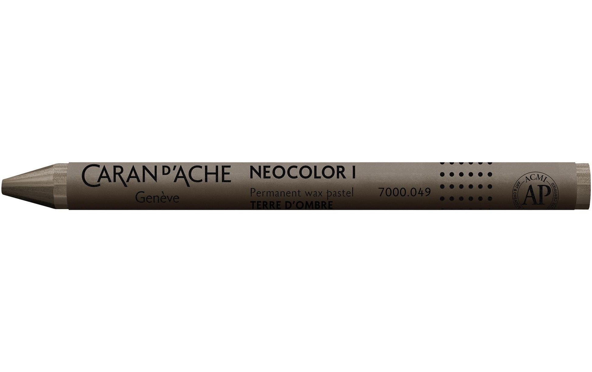 Caran d-Ache Caran d'Ache – Neocolor I – Wachsmalkreiden – Umbra Natur, wasserfest, für Papier, Leder & Stoff