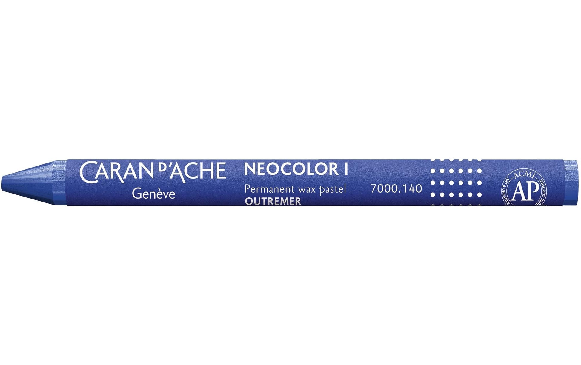 Caran d-Ache Caran d'Ache Neocolor I Malkreide – Ultramarinblau, Ø 9 × 100 mm, 1er-Pack, wasserfest, lichtbeständig