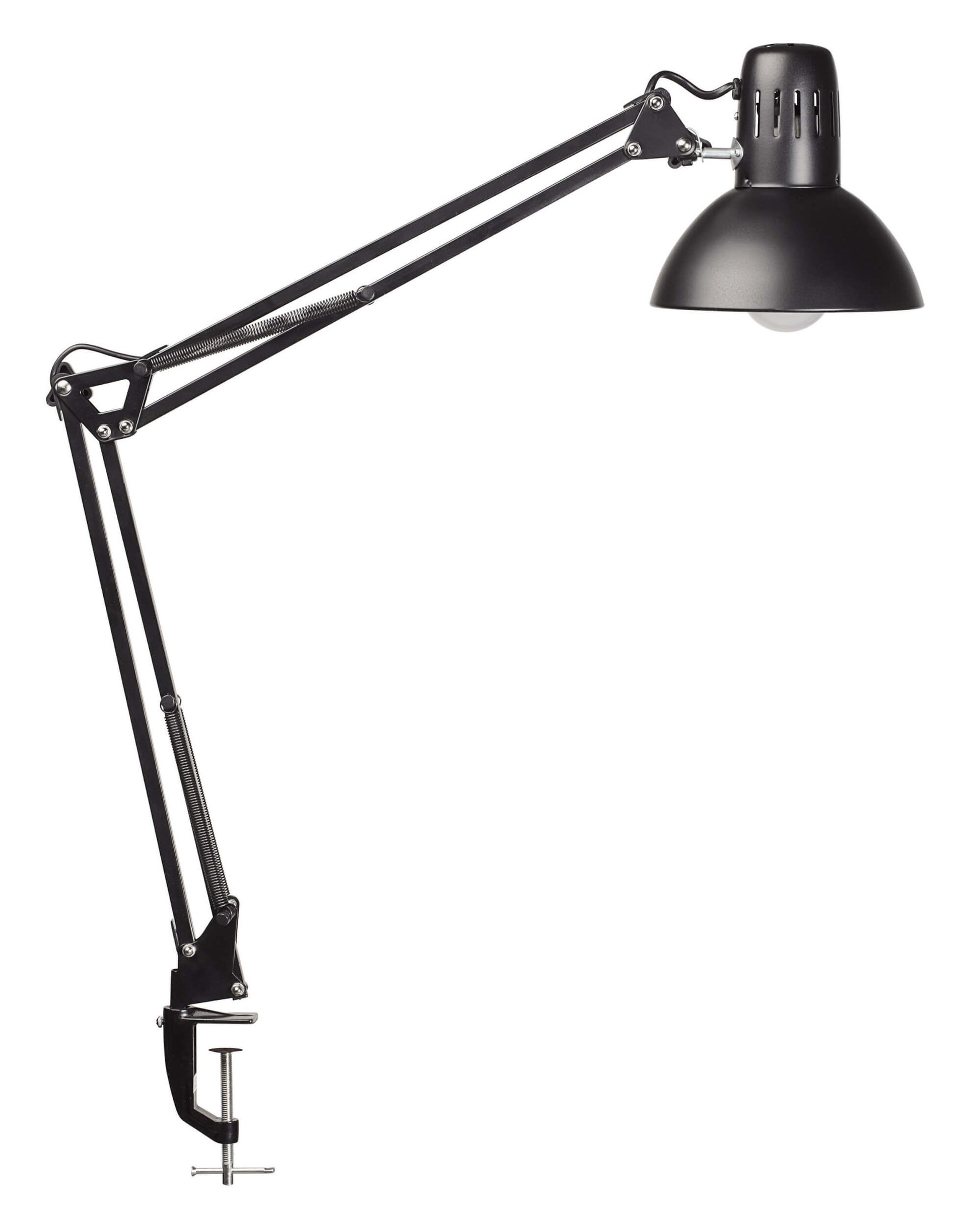 MAUL LED Tischleuchte – Klemmfuss, dreh- & neigbar, höhenverstellbar – 3’000 K – 950 lm – Schwarz