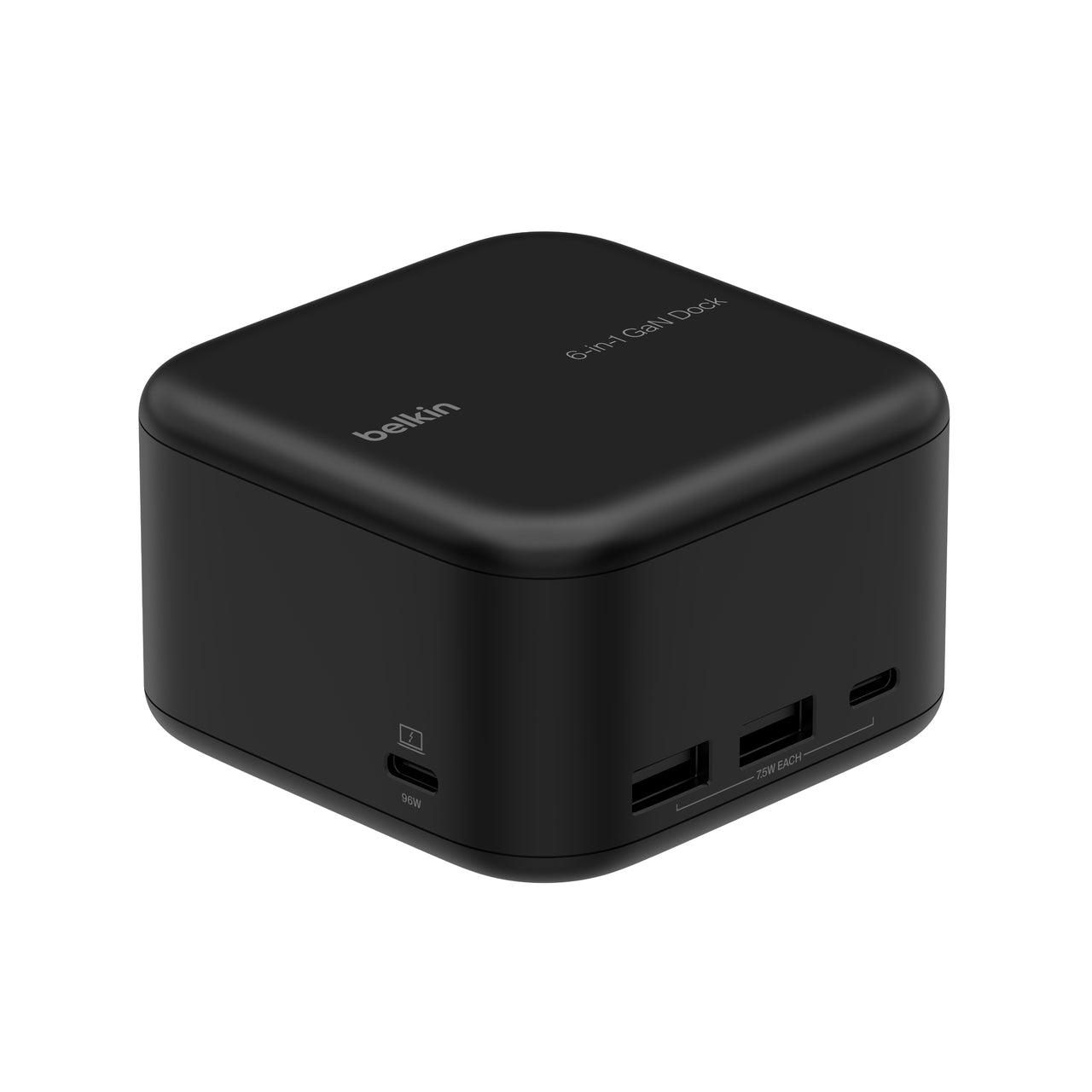 Belkin INC018vfBK Multiport-Adapter – USB-C, 1× HDMI, 2× USB-A, 96 W PD, GbE, für Windows/Mac/ChromeOS