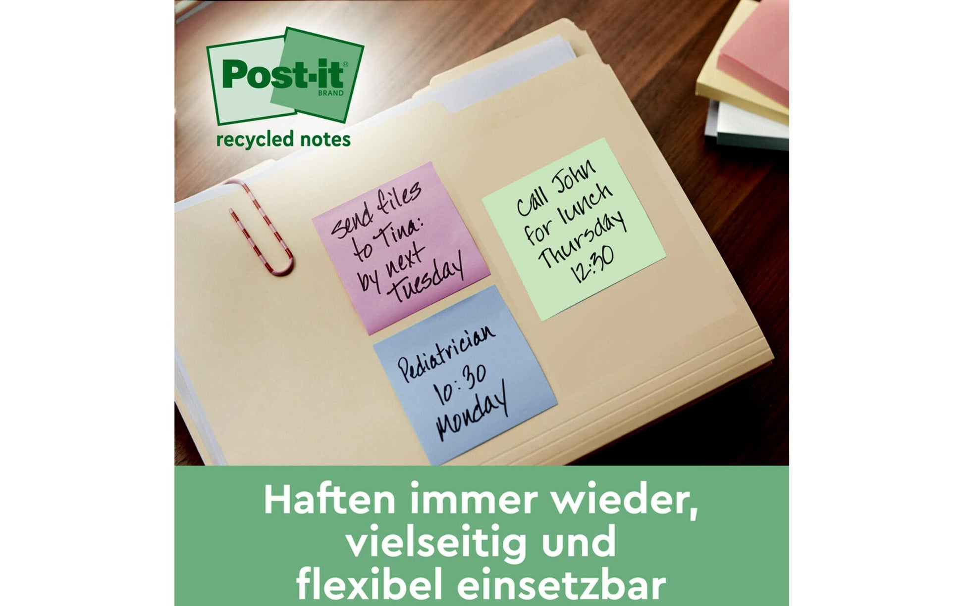 Post-it Haftnotizen – 76×76 mm – sortiert, 6×100 Blatt, PEFC