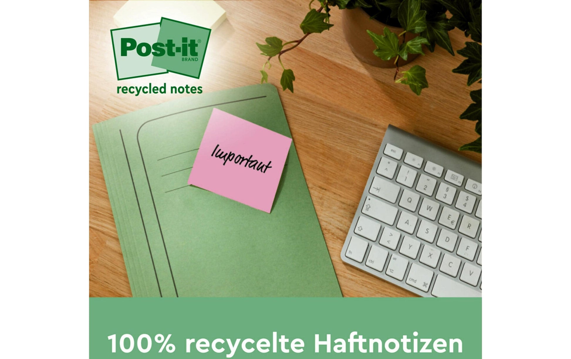 Post-it Haftnotizen – 76×76 mm – sortiert, 6×100 Blatt, PEFC