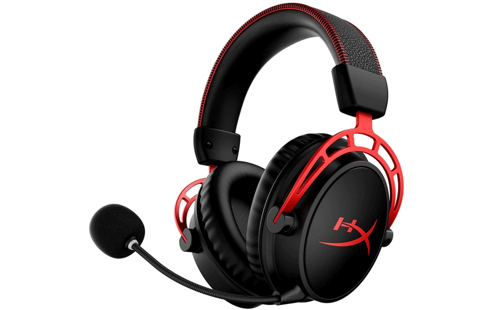 HyperX Cloud Alpha – Over-Ear Gaming-Headset – Kabellos, USB-A, Surround-Sound – Schwarz/Rot – bis 300 h