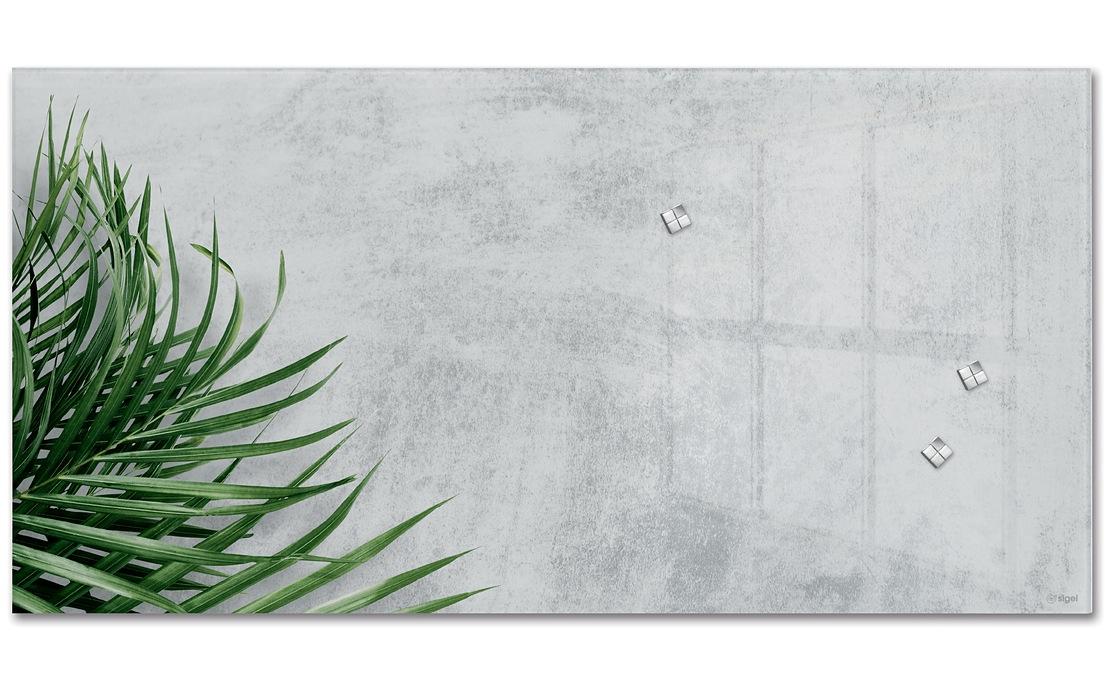 Sigel Whiteboard – 91 × 46 cm, Glas, magnetisch, Wandmontage, inkl. Magnetwürfel, Montagesatz