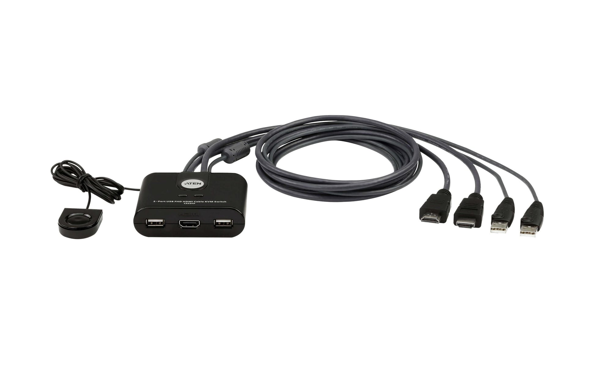 ATEN CS22HF – 2-Port HDMI KVM-Switch – 1920 × 1200/60 Hz