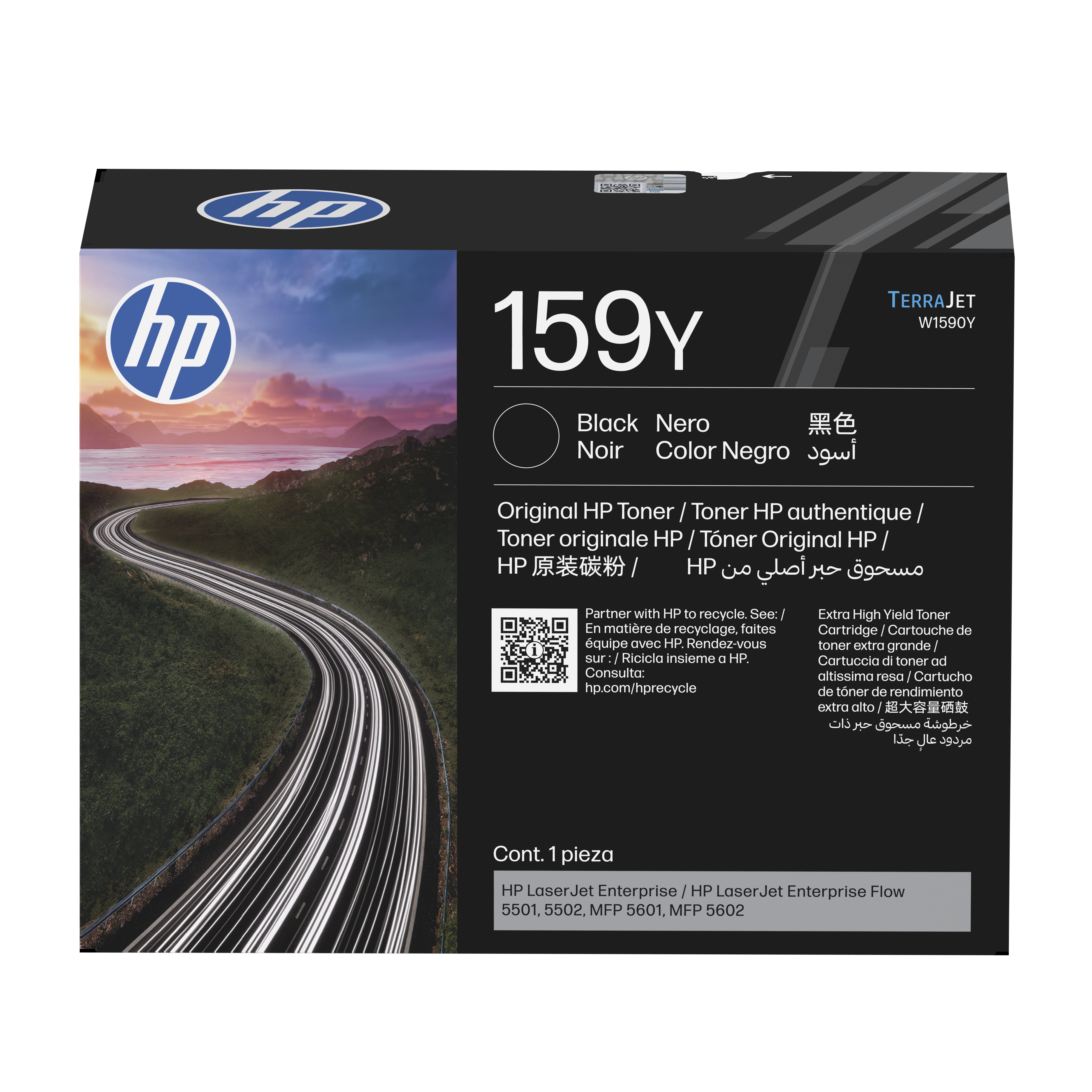 HP 159Y Schwarz Toner – Original – 26'000 Seiten – für HP LaserJet Enterprise Flow 5501/5502/MFP 5601