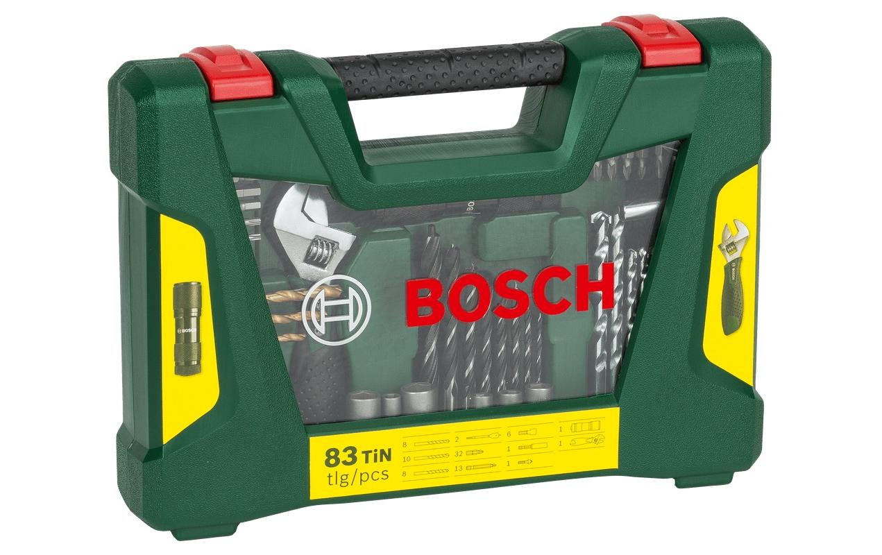 Bosch V-Line Bohr- & Bit-Set TiN – für Mauerwerk & Beton, Metall, Holz – 83-tlg.