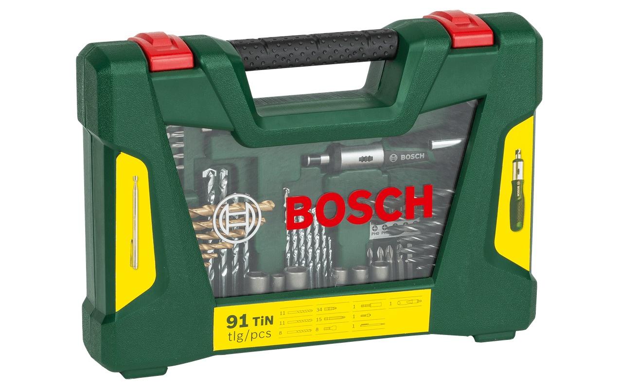 Bosch Bohrer- und Bit-Set, 320 mm × 60 mm × 225 mm, 91 Stk.