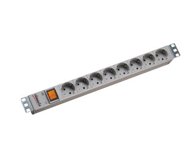 Bachmann Rack-PDU, 8×T13, mit Schalter, 1,5 m, 19" 1U, 440×44×44 mm