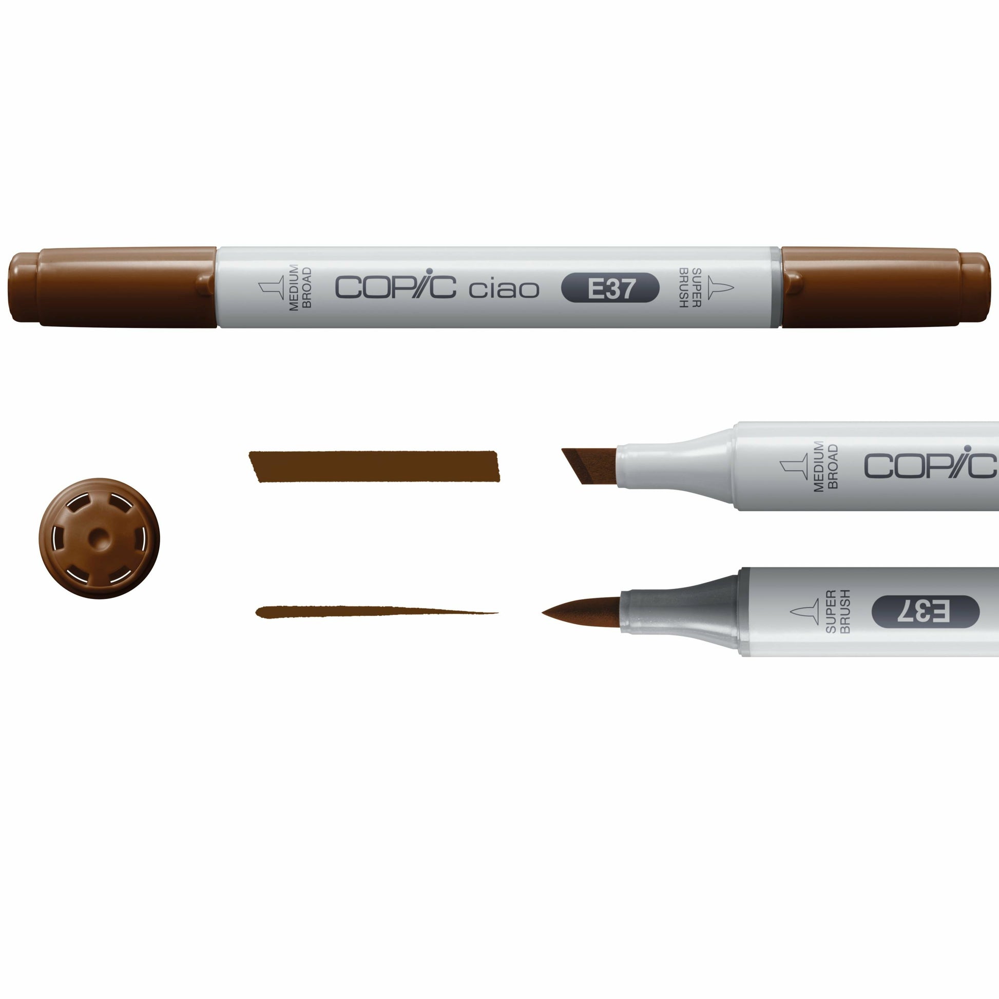 Copic Ciao Brush Pen, Doppelspitze – Pinsel + Keilspitze, alkoholbasiert, 6er Set