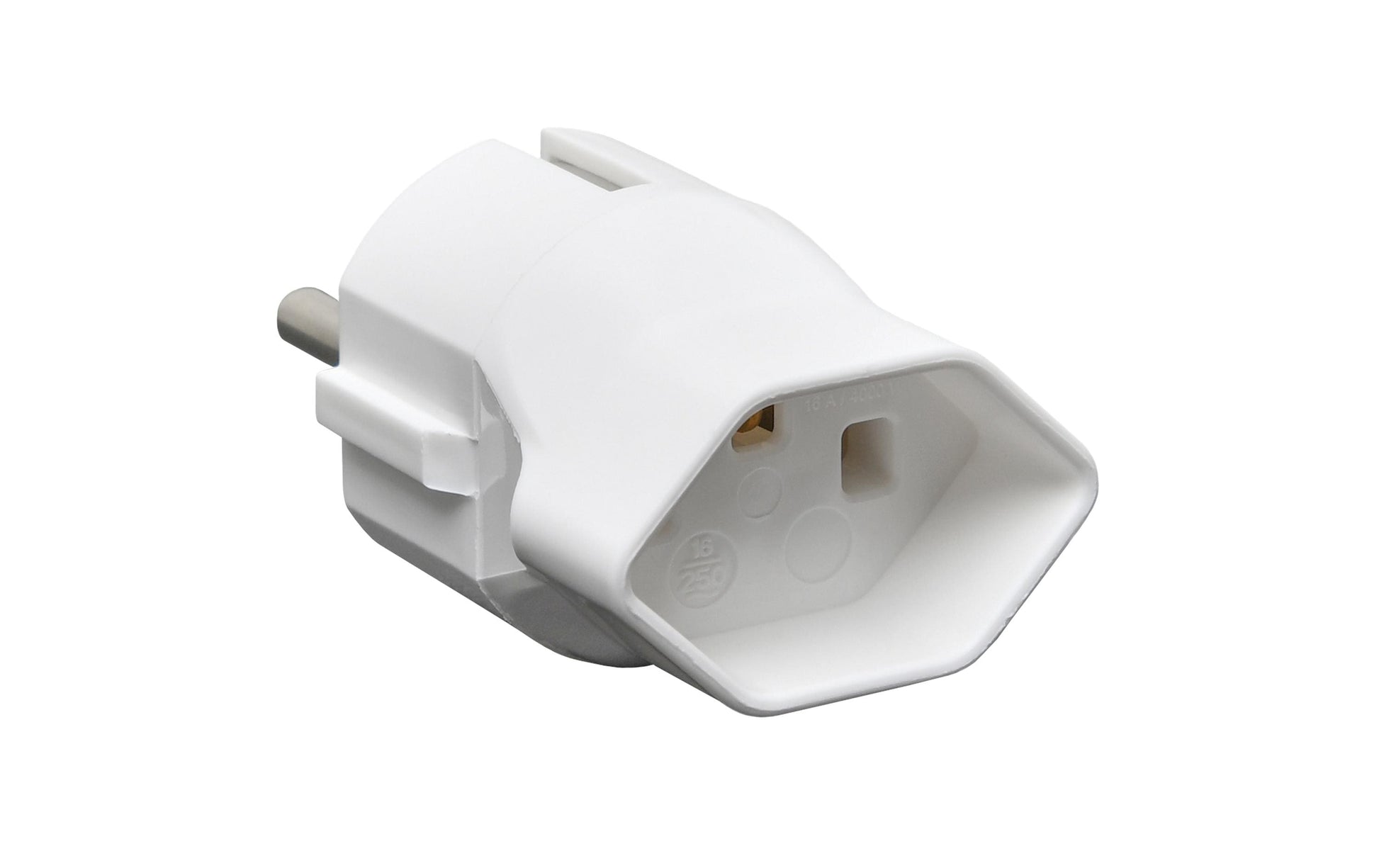 M. Schönenberger Schönenberger Reiseadapter Deutschland zu Schweiz – 1× Fassung, Typ 23, 230 V, 2300 W, 3-polig, Weiss