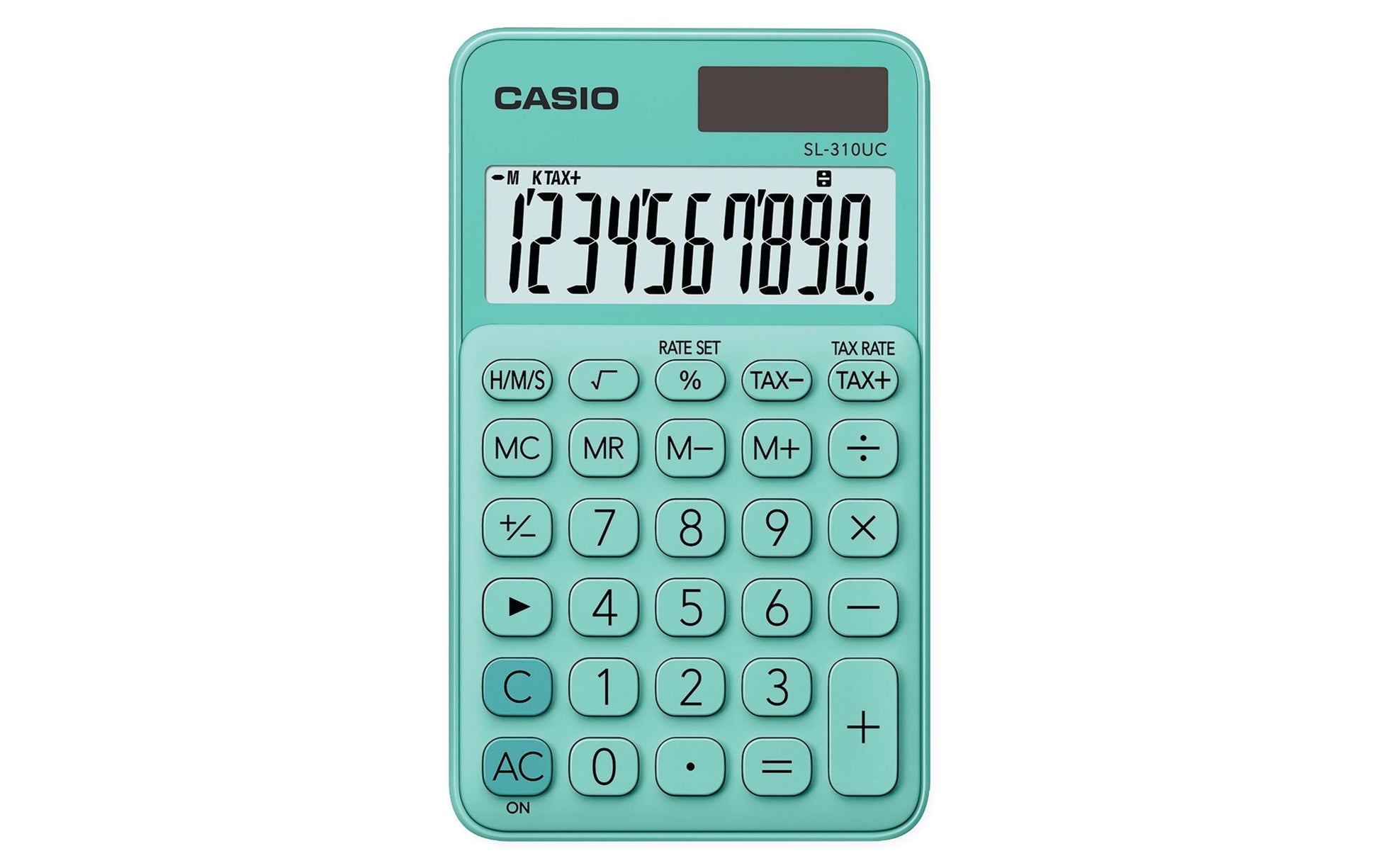 Casio Taschenrechner SL-310UC – 10-stellig – Solar/Batterie – Grün