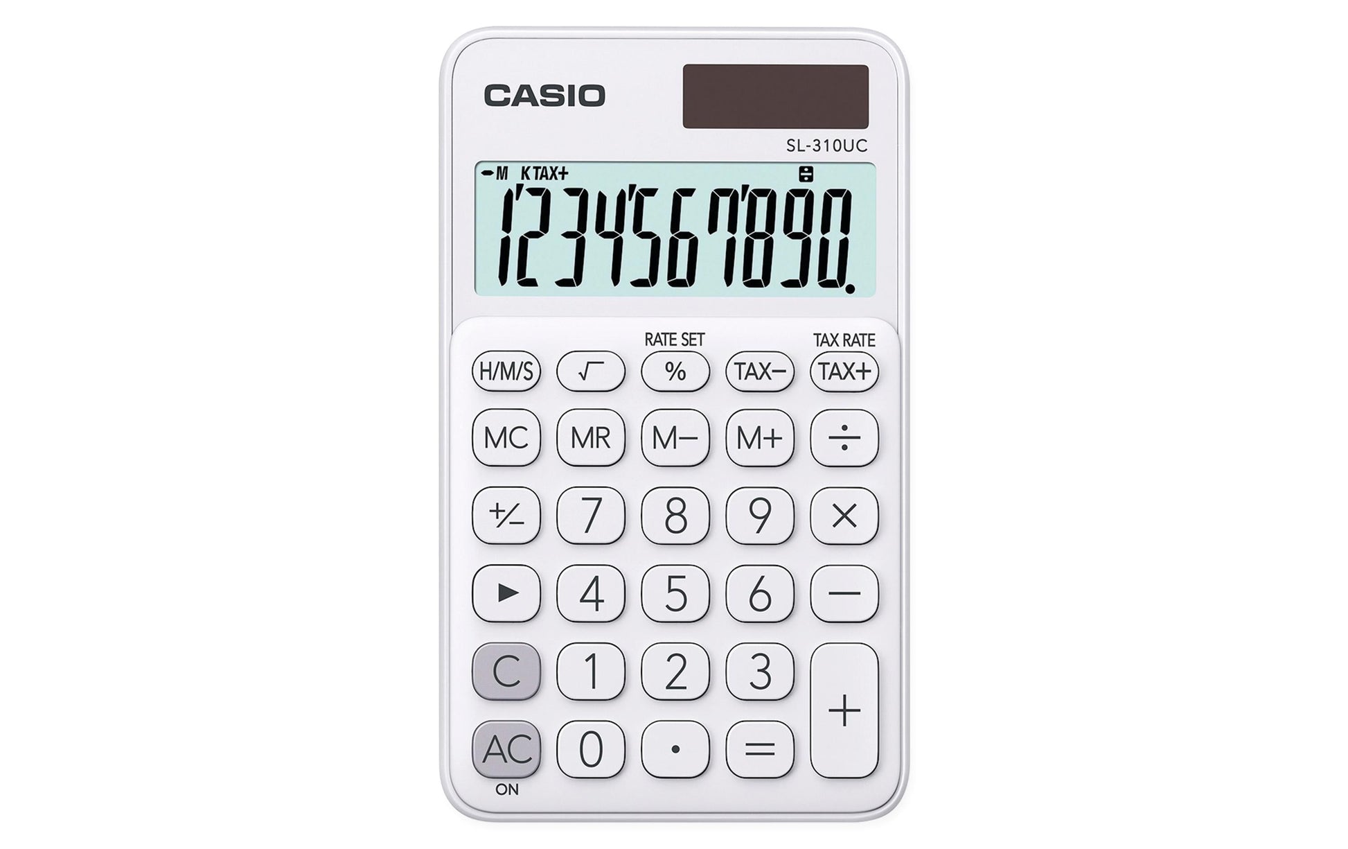 Casio Taschenrechner SL-310UC – 10-stellig – Solar/Batterie – Weiss