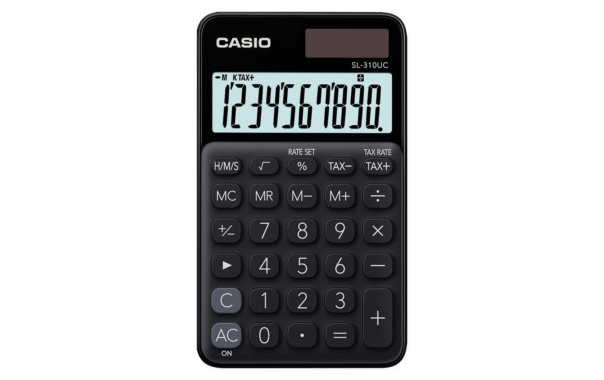 Casio Taschenrechner SL-310UC – 10-stellig – Solar/Batterie – Schwarz
