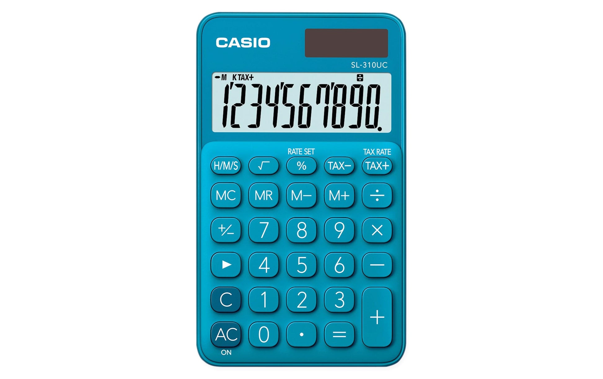 Casio Taschenrechner SL-310UC – 10-stellig – Solar/Batterie – Blau