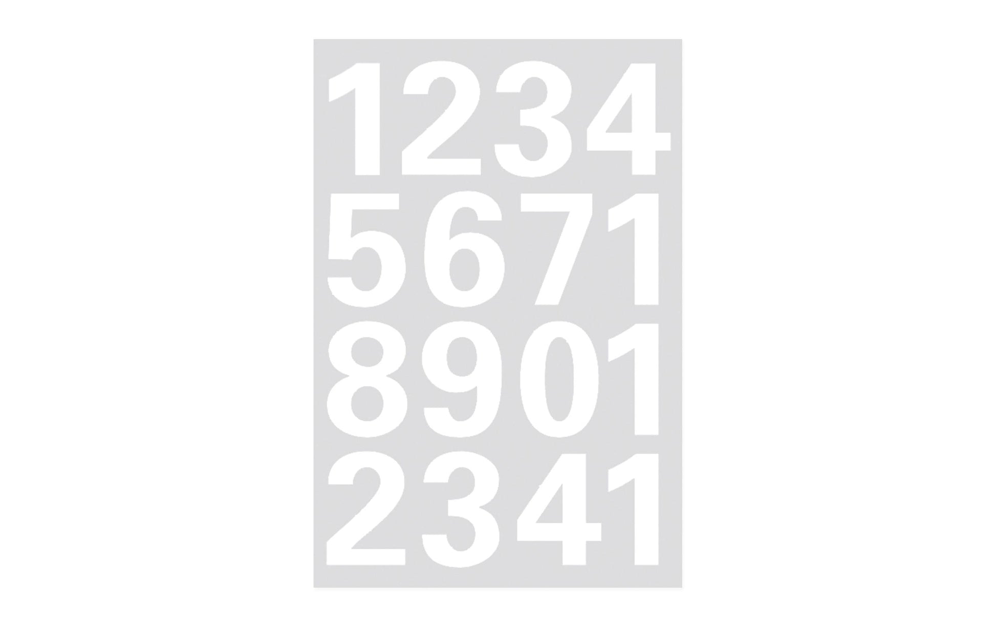 HERMA Vario Buchstaben- und Zahlenaufkleber – 84 × 120 mm, 25 mm Höhe, Weiss, Folie – 32 Stk