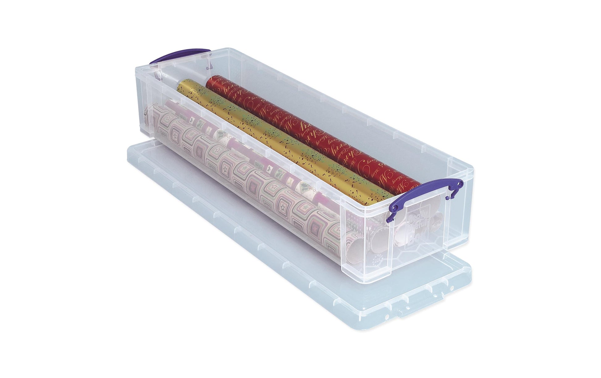 Really Useful Boxes Aufbewahrungsbox 22 l (mit Deckel) – Polypropylen – transparent – 255 × 155 × 820 mm