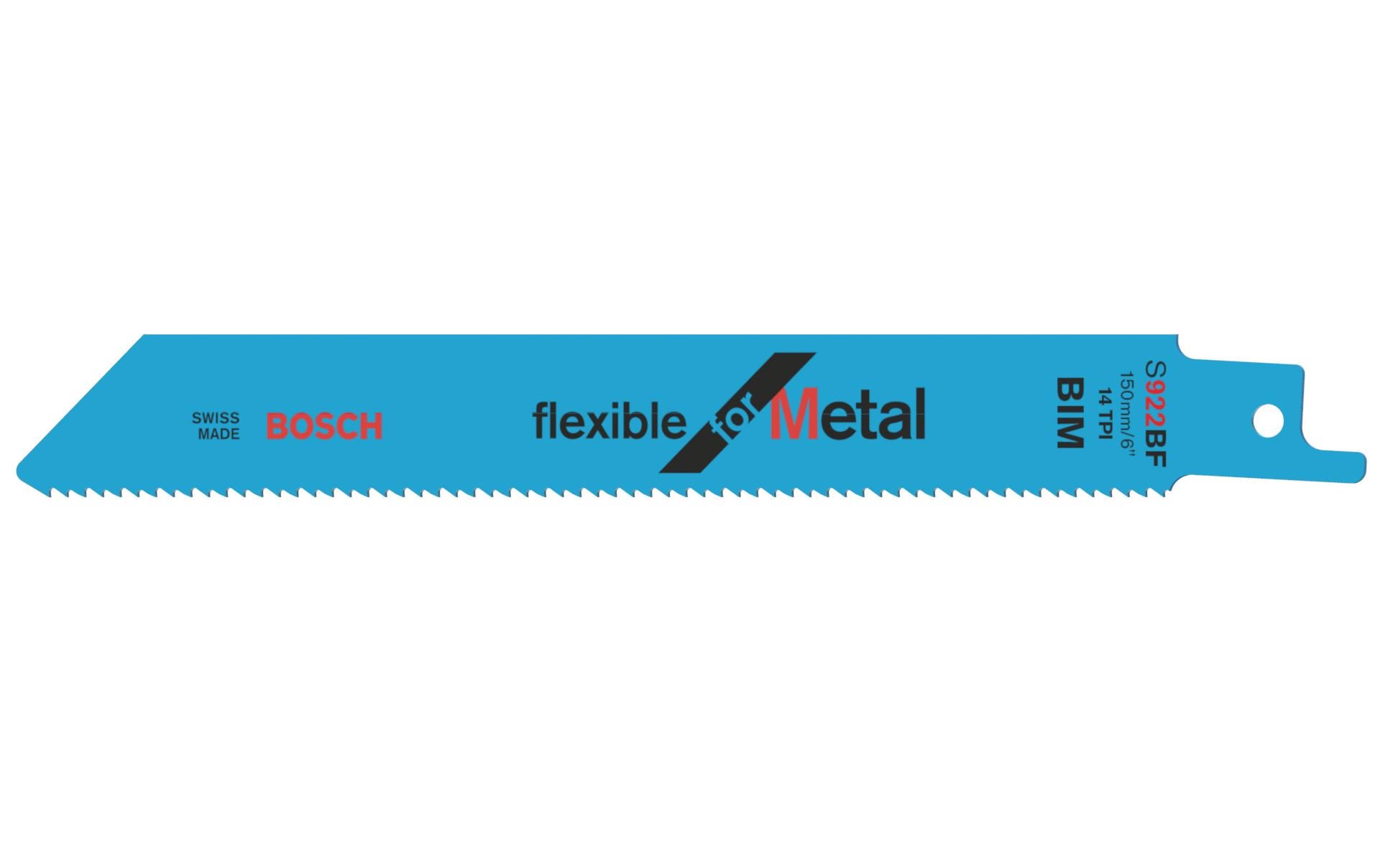 Bosch Professional S 922 BF Säbelsägeblatt 150 mm Bimetall – für Metall – 5 Stk