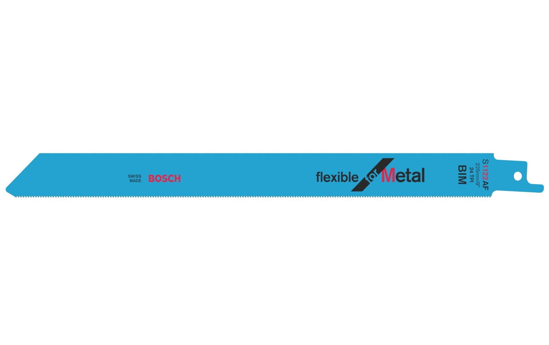 Bosch Professionelles Säbelsägeblatt 225 × 0,9 mm Bimetall – für Metall – 5 Stk – 24 TPI