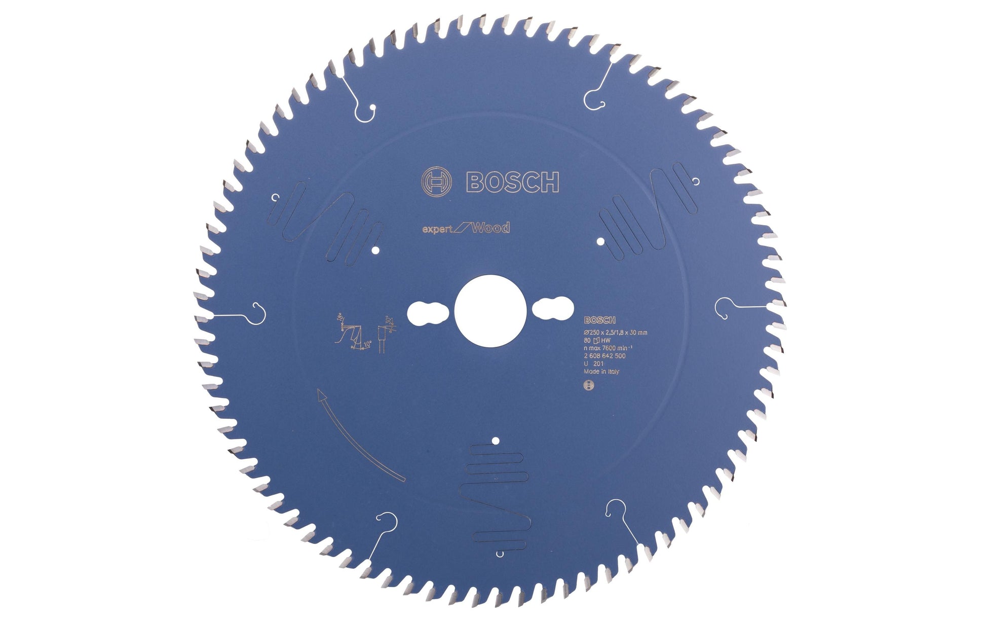 Bosch Professional – Kreissägeblatt, 80 Zähne, 2608642500, 250 mm × 30 mm × 2,5 mm