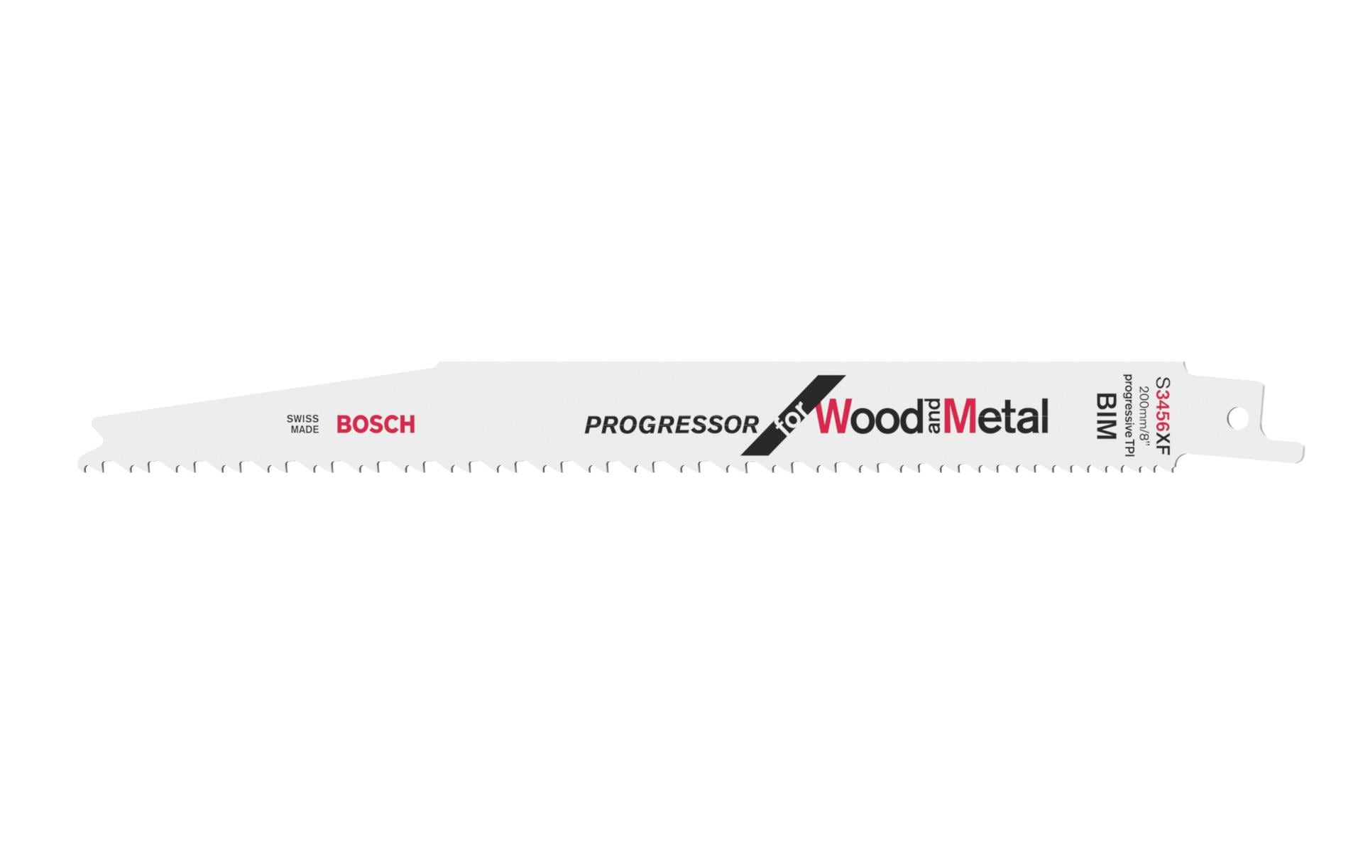 Bosch Professional – Säbelsägeblatt, Progressor Wood and Metal, S 3456 XF, 200 mm, 25 Stk.