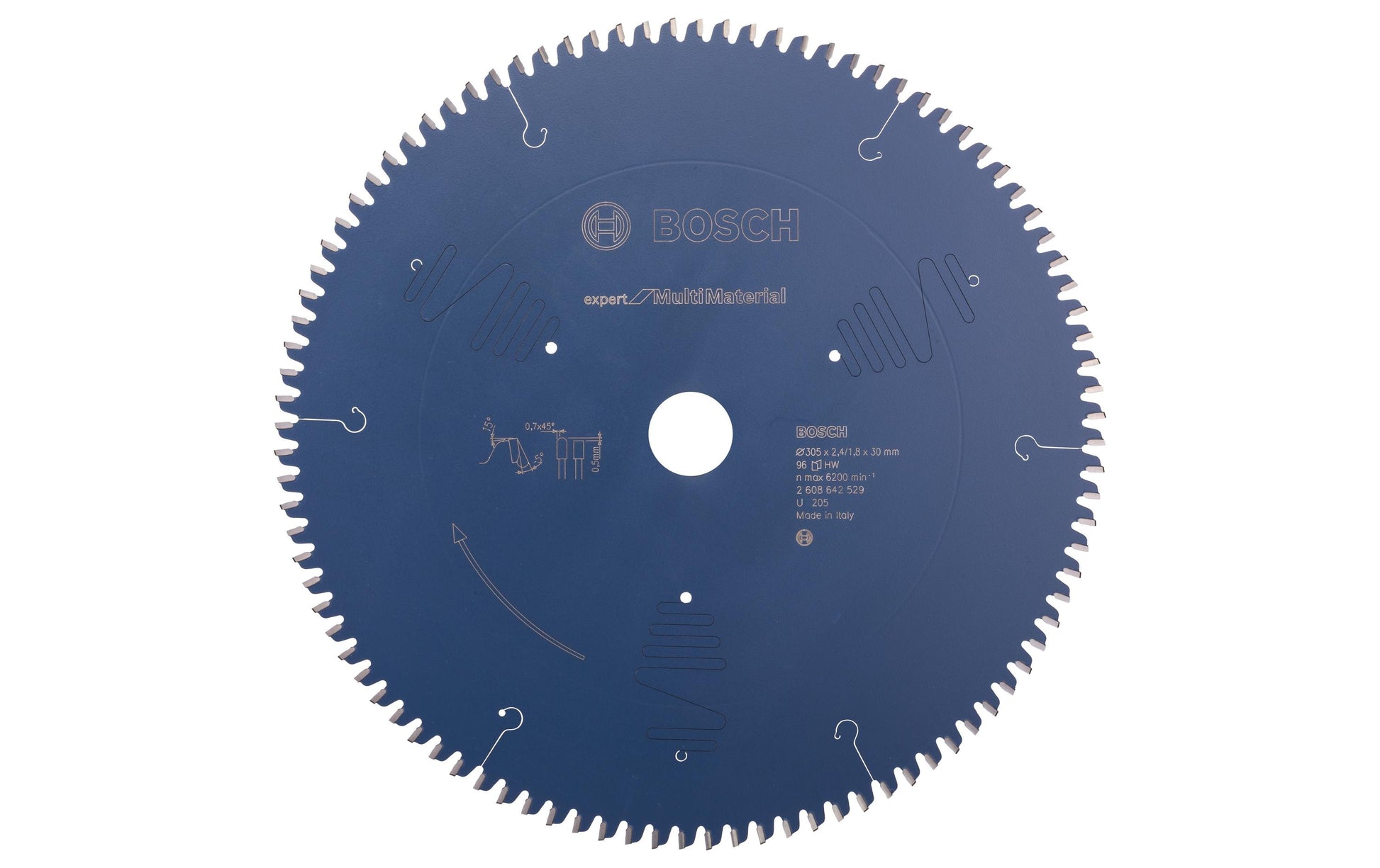 Bosch Professionelles Expert Multi Material Kreissägeblatt 305 × 30 × 2,4 mm, 96 Zähne – für Kunststoff – 1 Stk