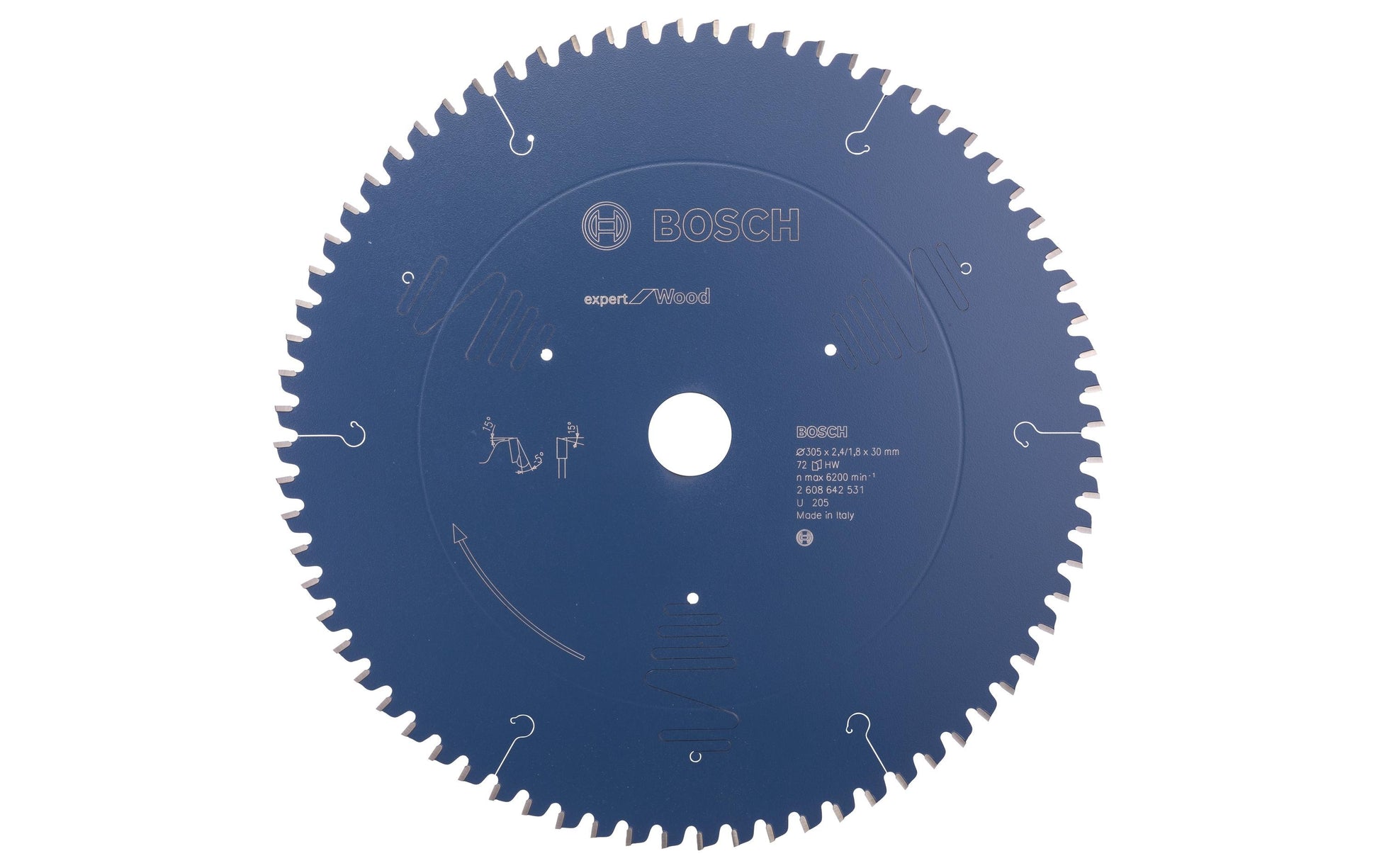 Bosch Professional Expert for Wood Kreissägeblatt 305 × 30 × 2,4 mm, 72 Zähne – für Holz – 1 Stück